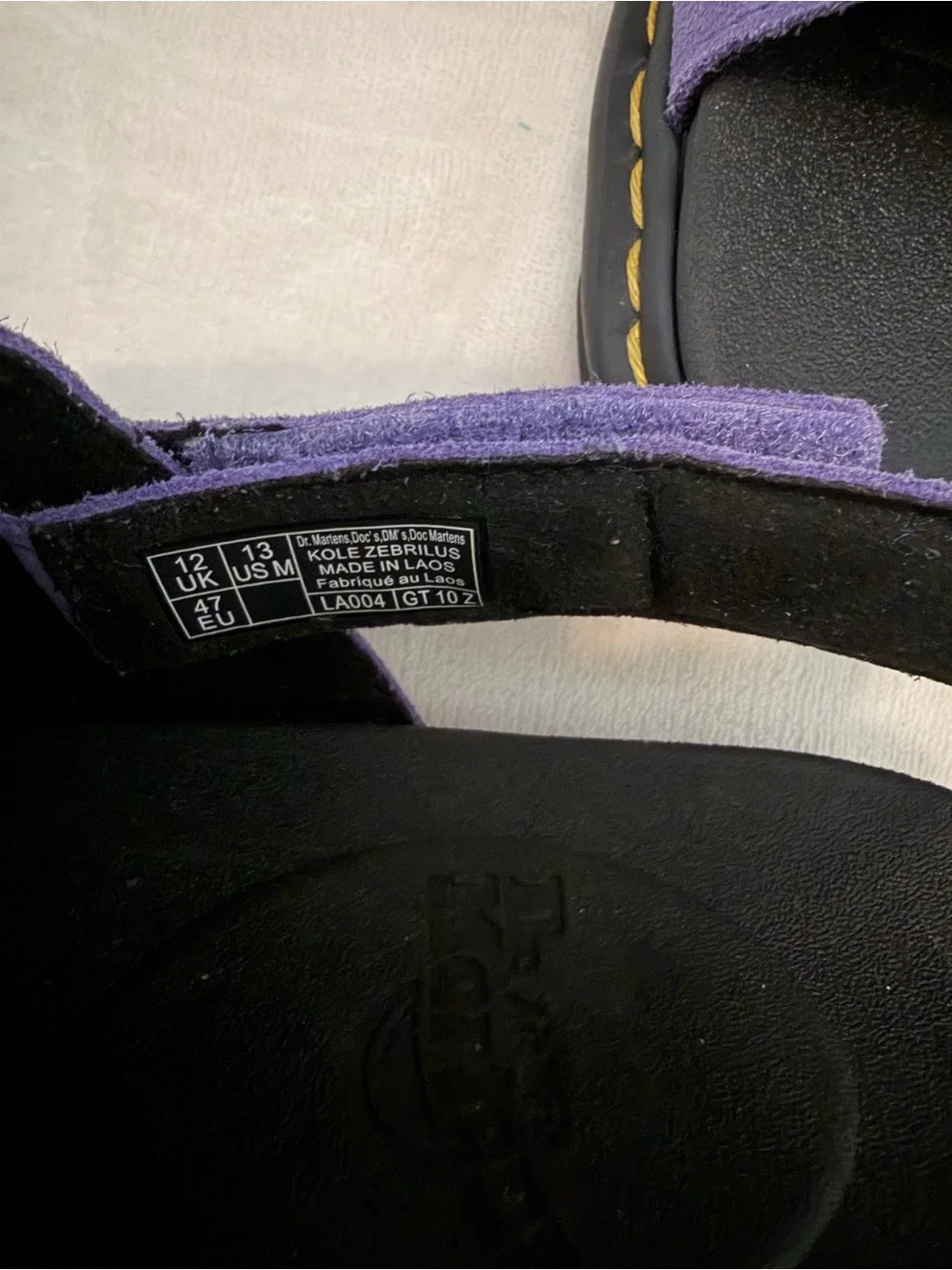 Dr. Martens Suede Kole Sandals in Twilight Purple Unisex M 13 W 15 EU 47 *New